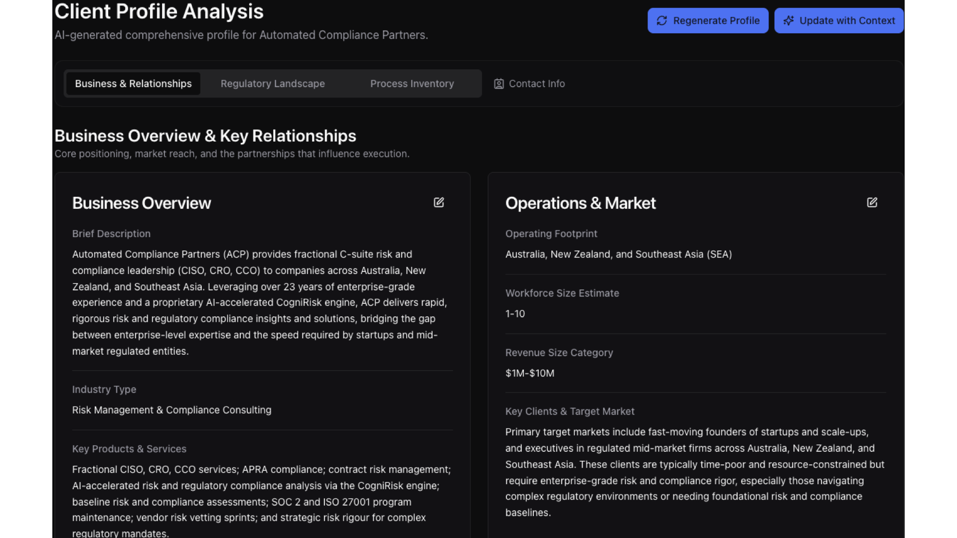 Client Profile Analysis